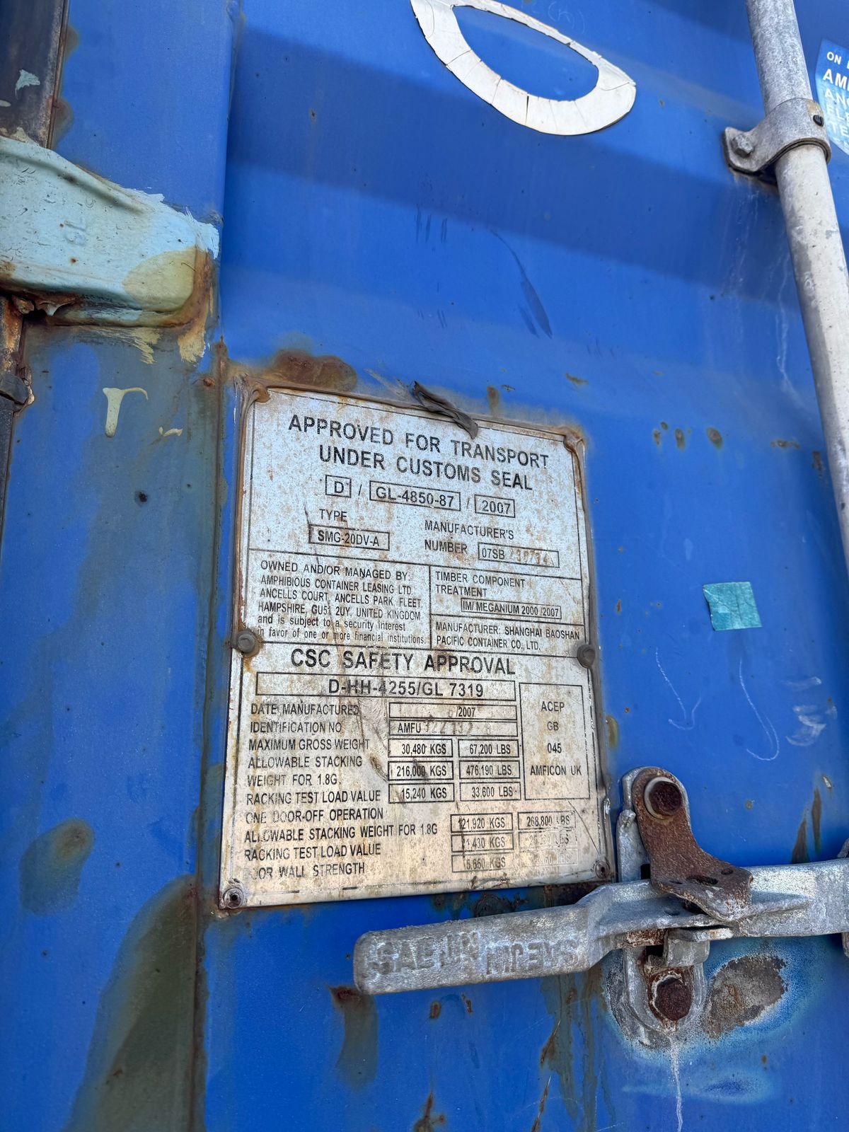 Морской контейнер AMFU3221328