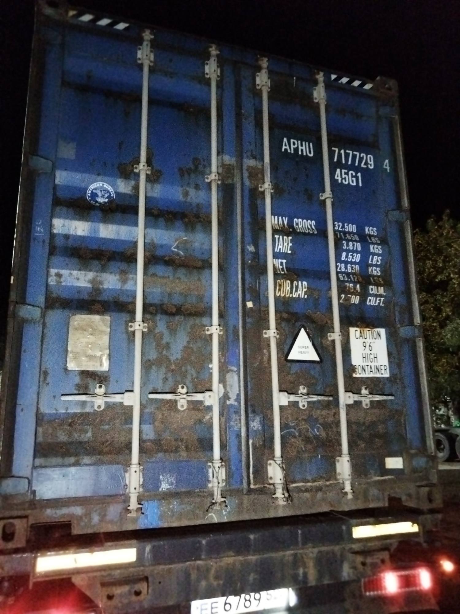 Морской контейнер APHU7177294