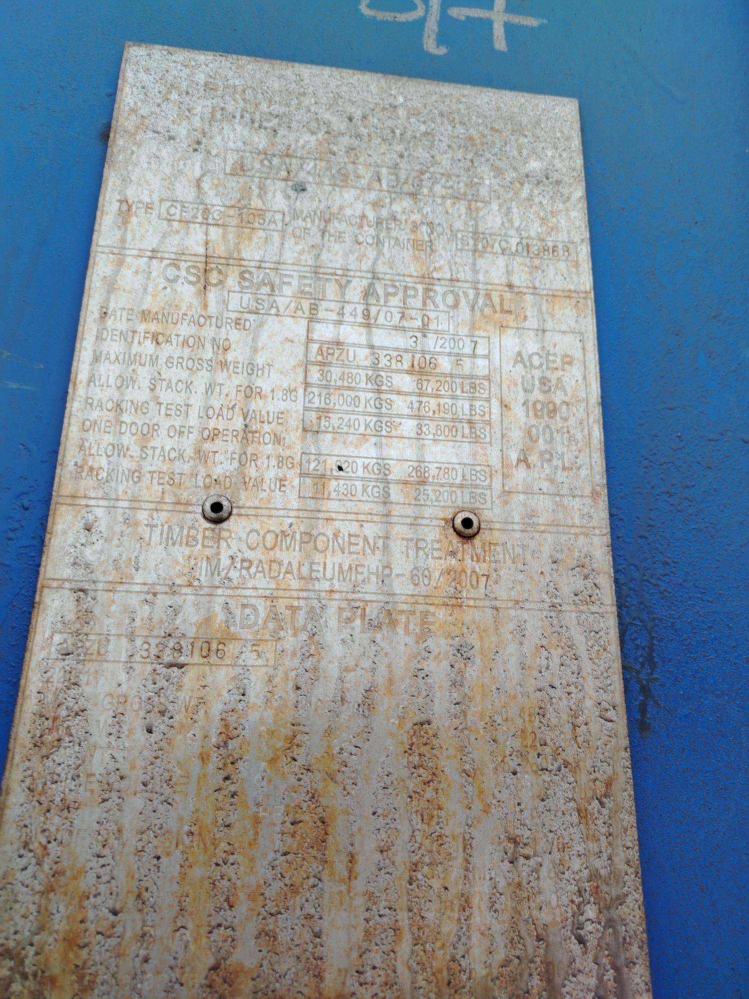 Морской контейнер APZU3381065