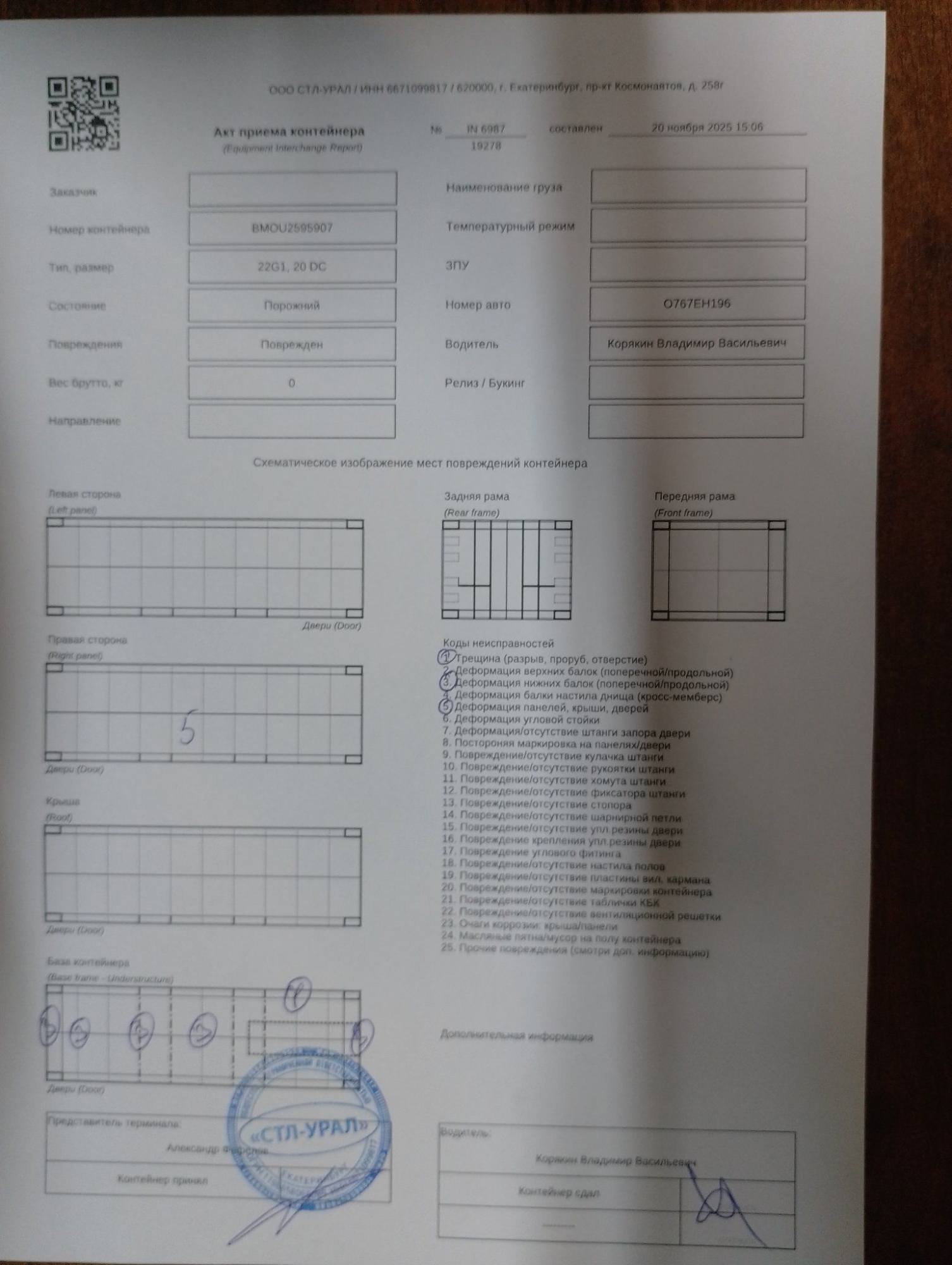 Морской контейнер BMOU2595907