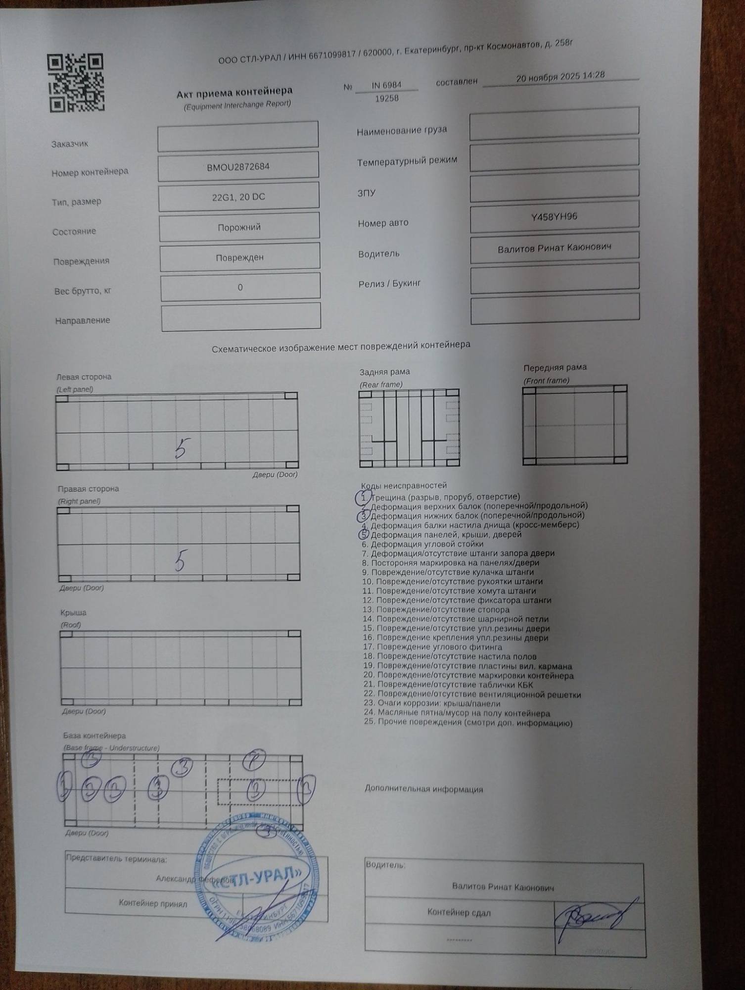 Морской контейнер BMOU2872684