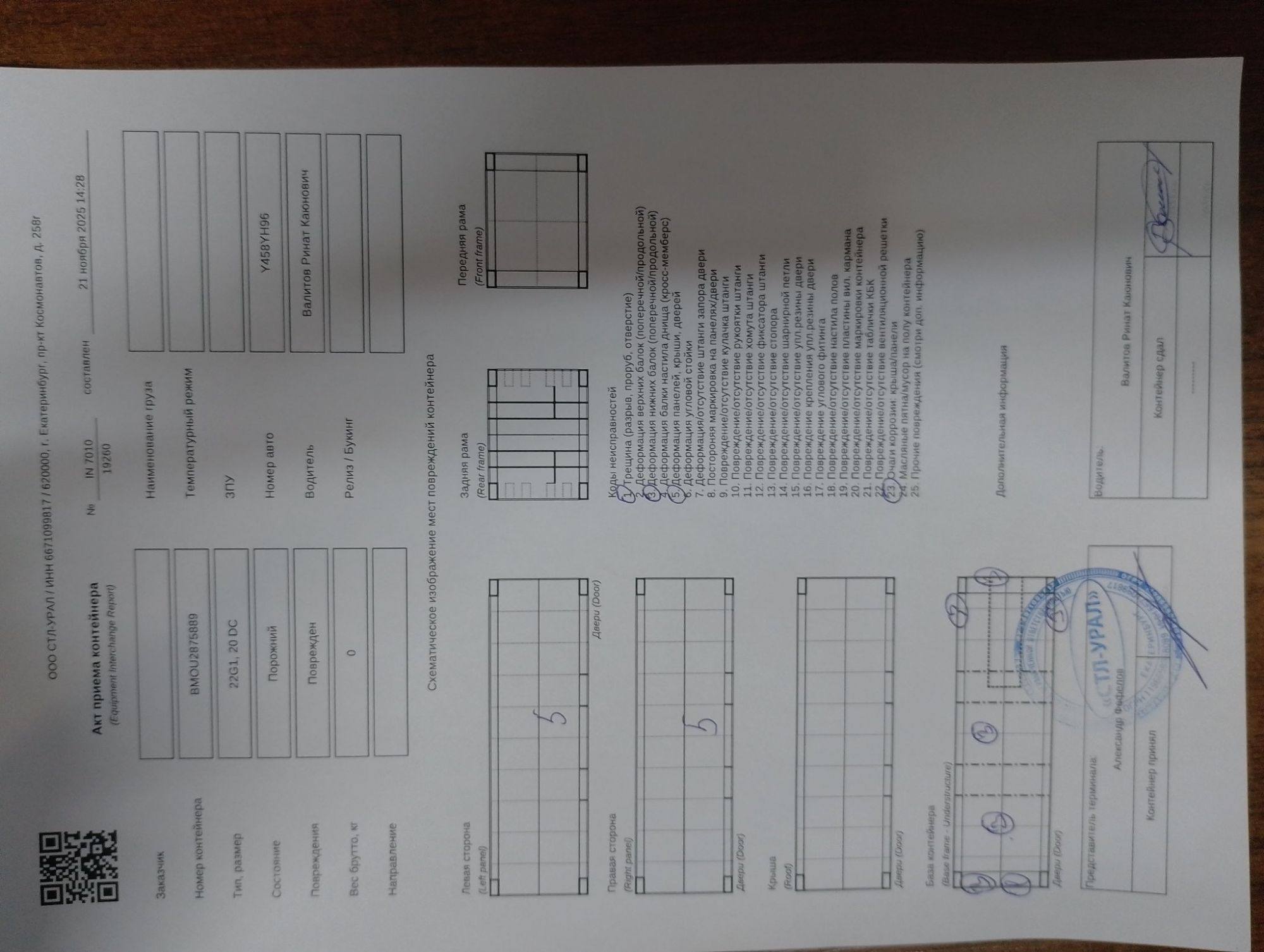 Морской контейнер BMOU2875889