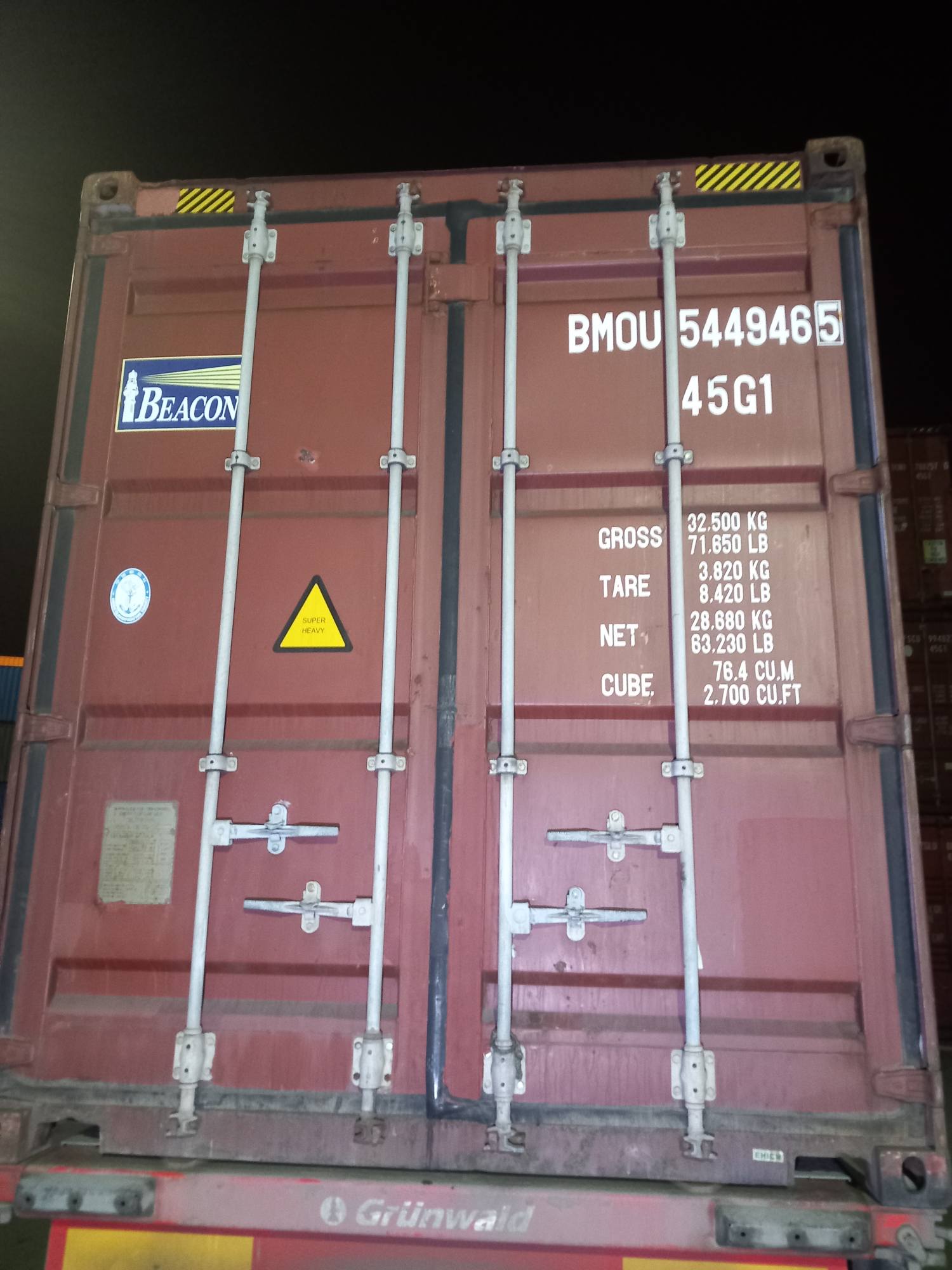 Морской контейнер BMOU5449465