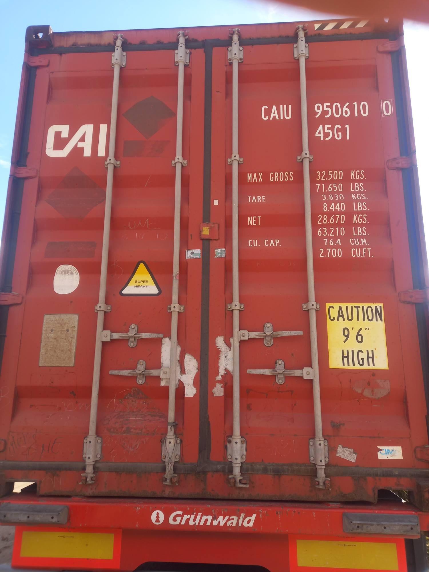 Морской контейнер CAIU9506100
