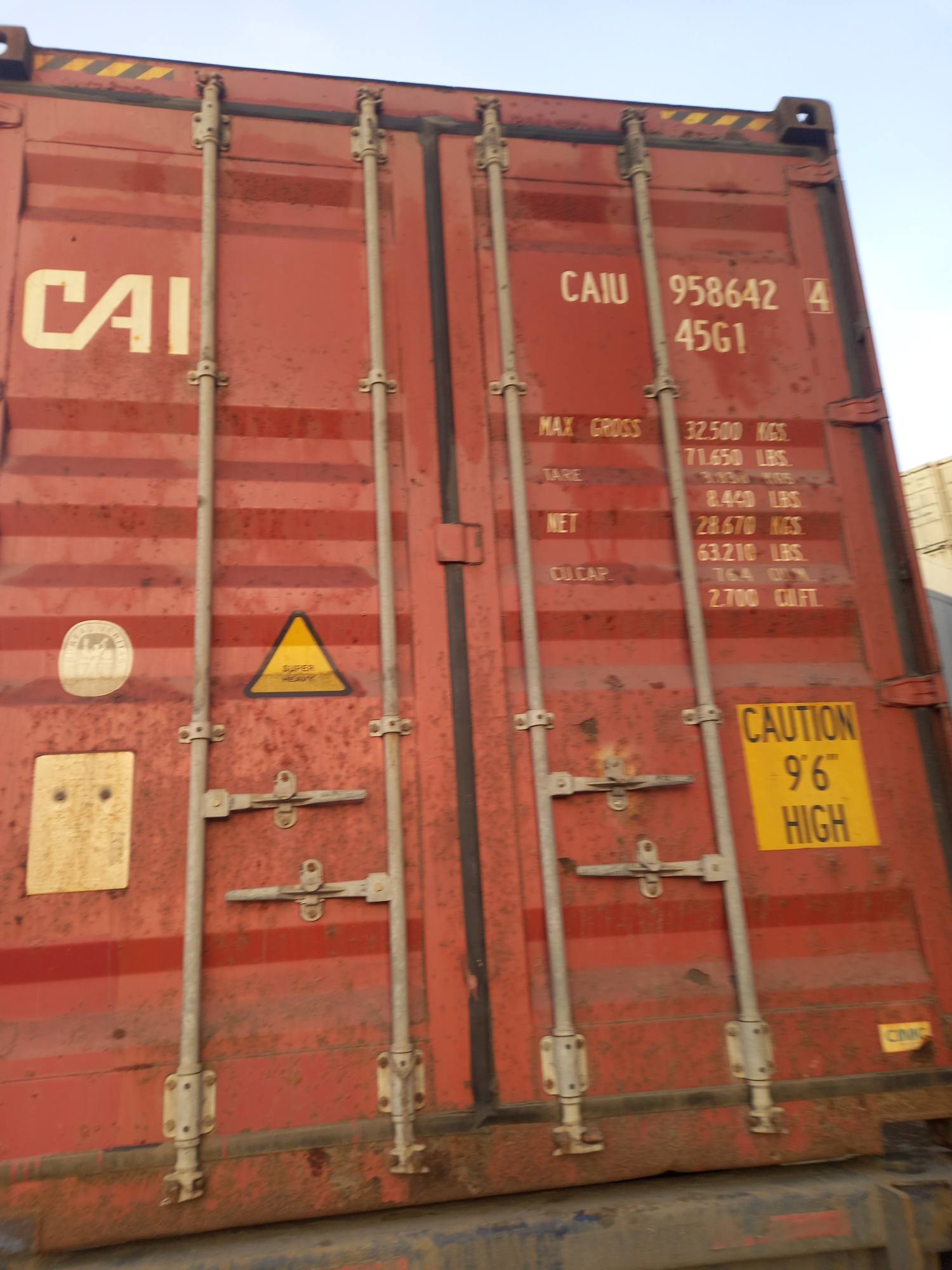 Морской контейнер CAIU9586424