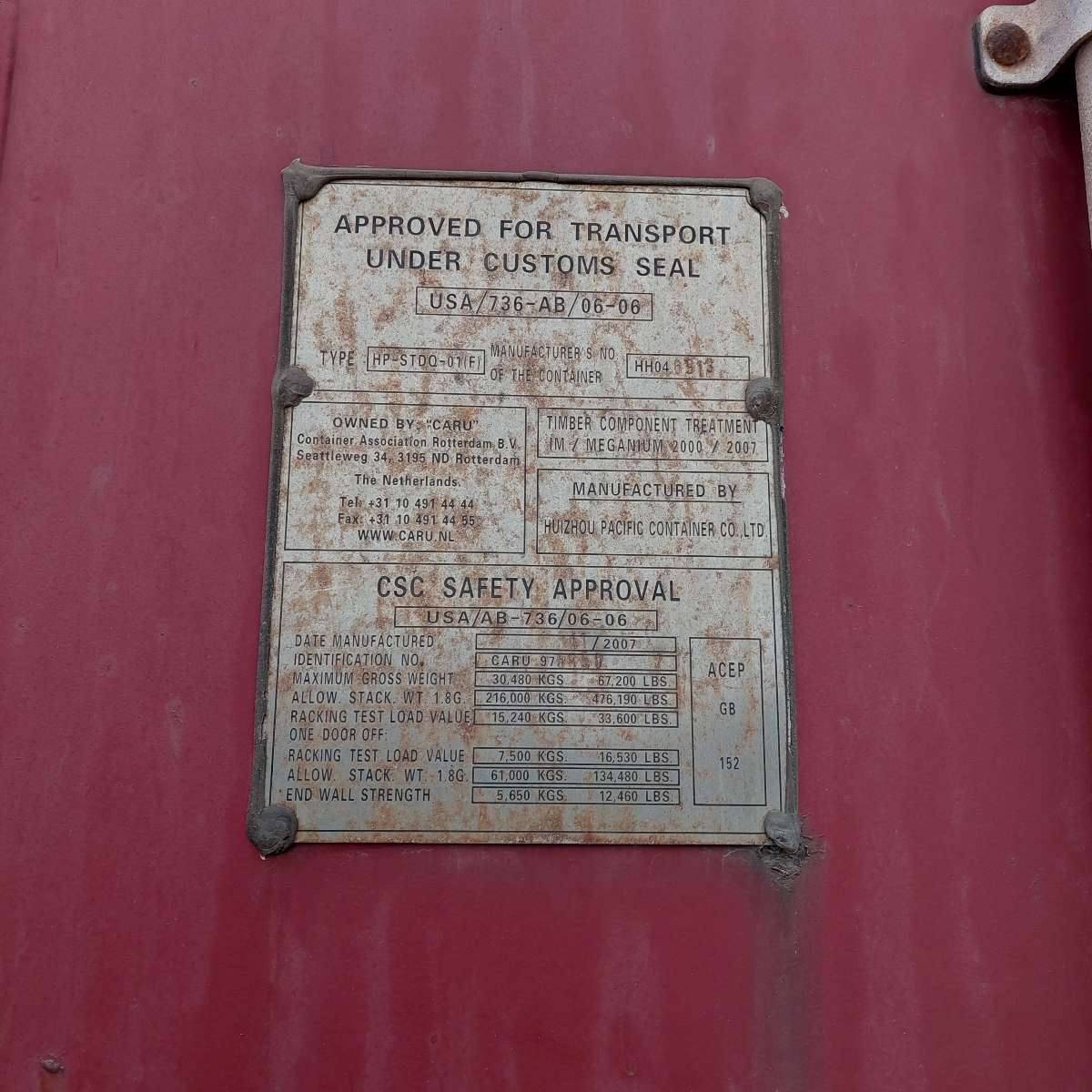 Морской контейнер CARU9768507