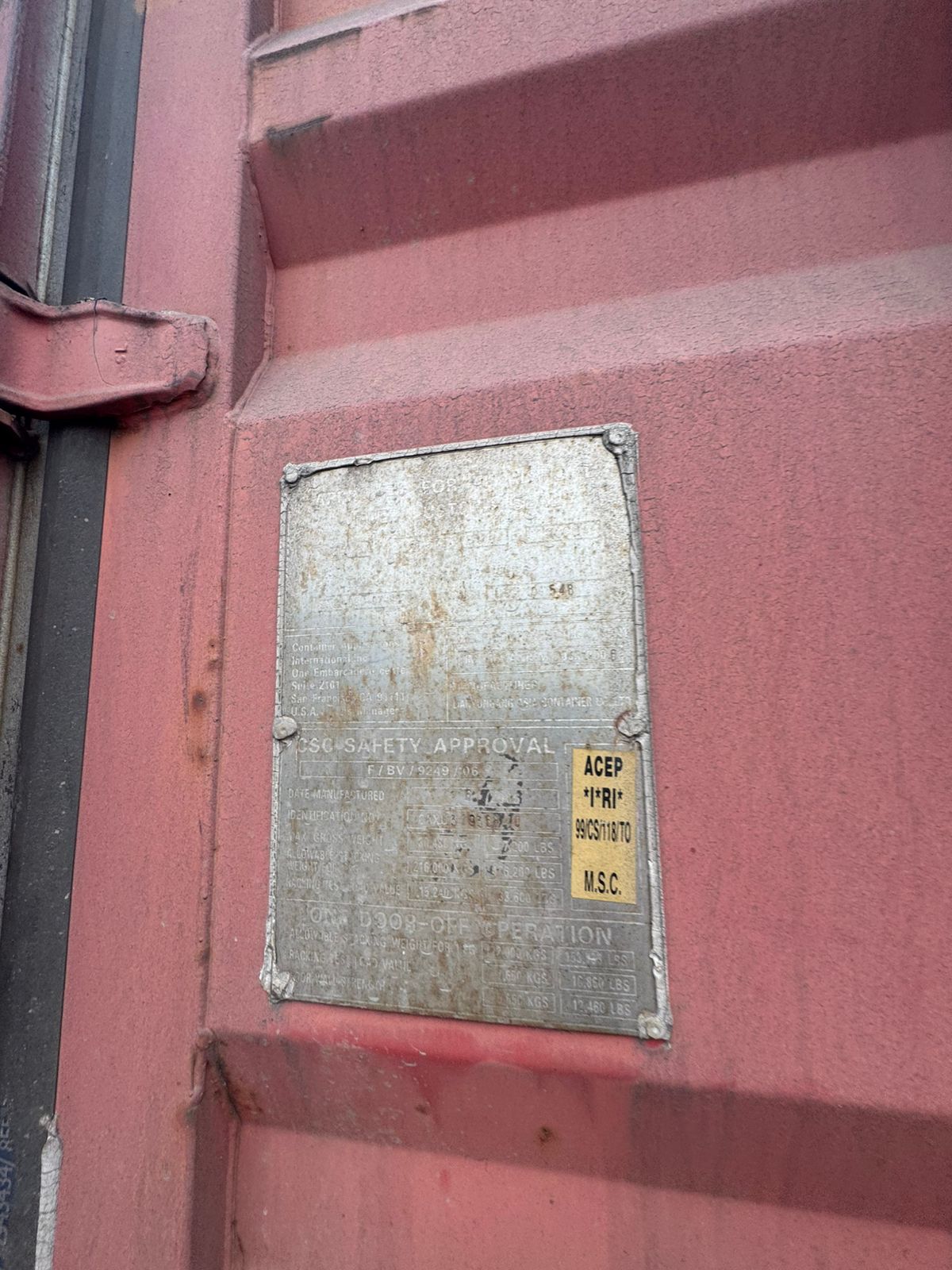 Морской контейнер CAXU3193680