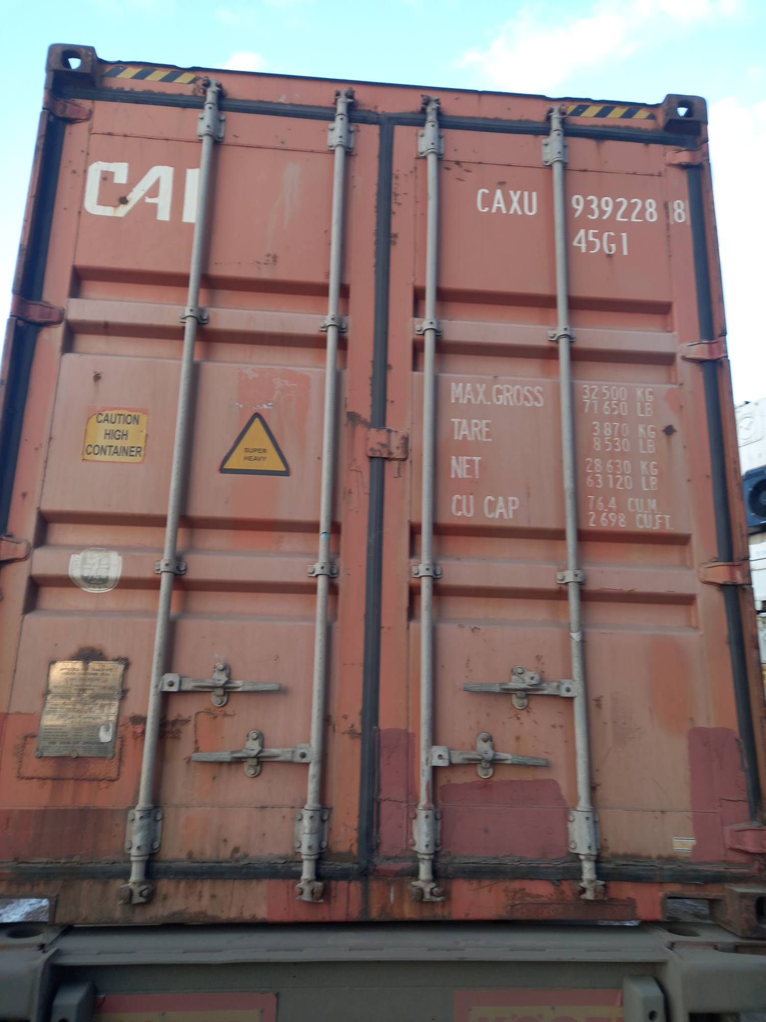 Морской контейнер CAXU9392288