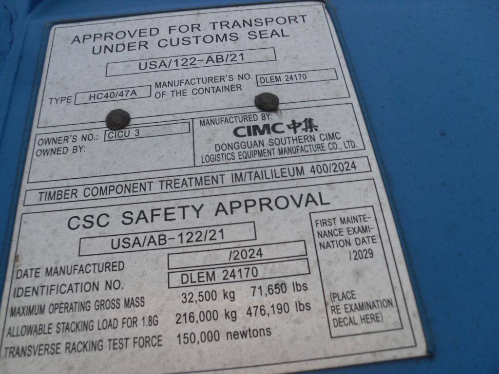 Морской контейнер CICU3098366