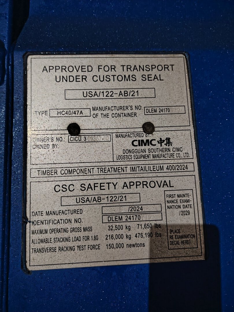 Морской контейнер CICU3098670