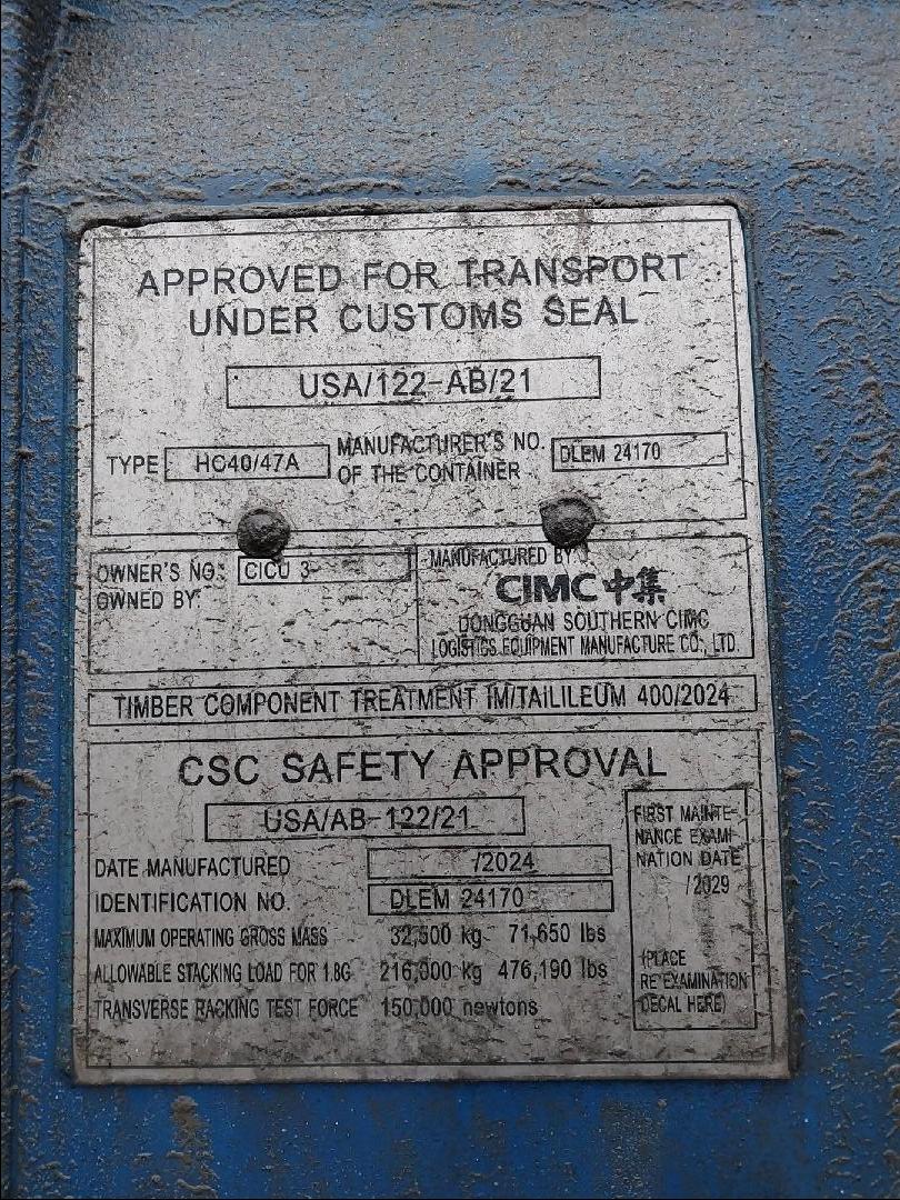 Морской контейнер CICU3099418