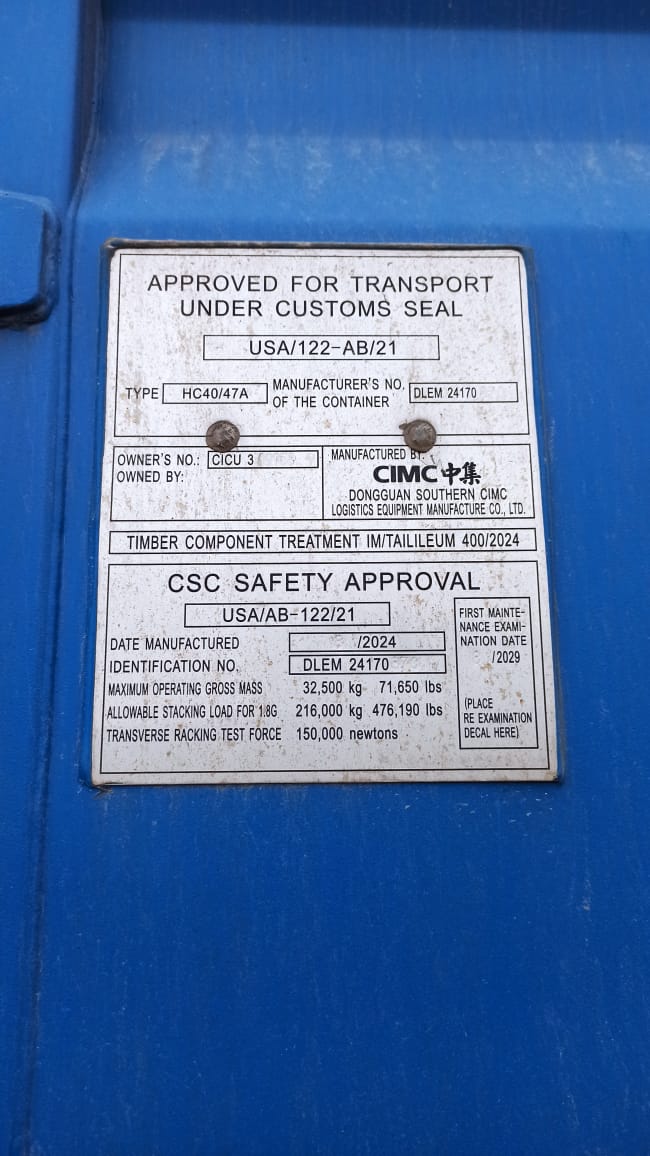 Морской контейнер CICU3099589