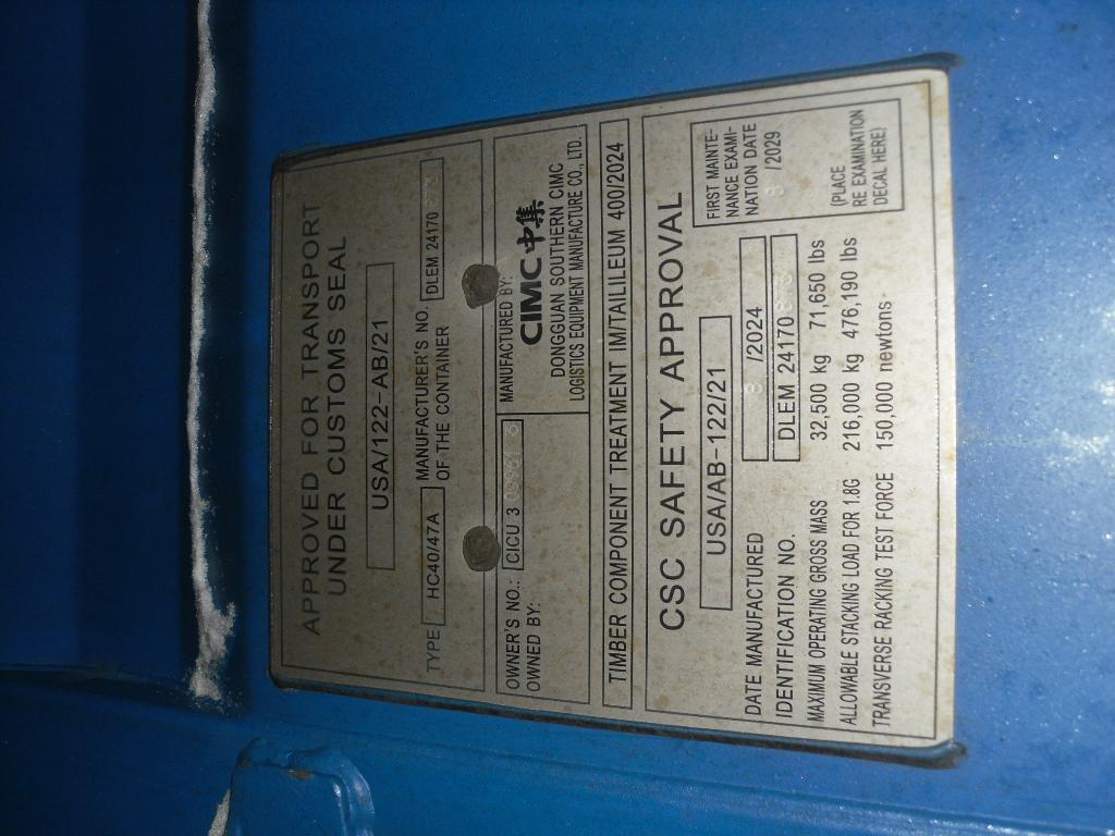 Морской контейнер CICU3099613