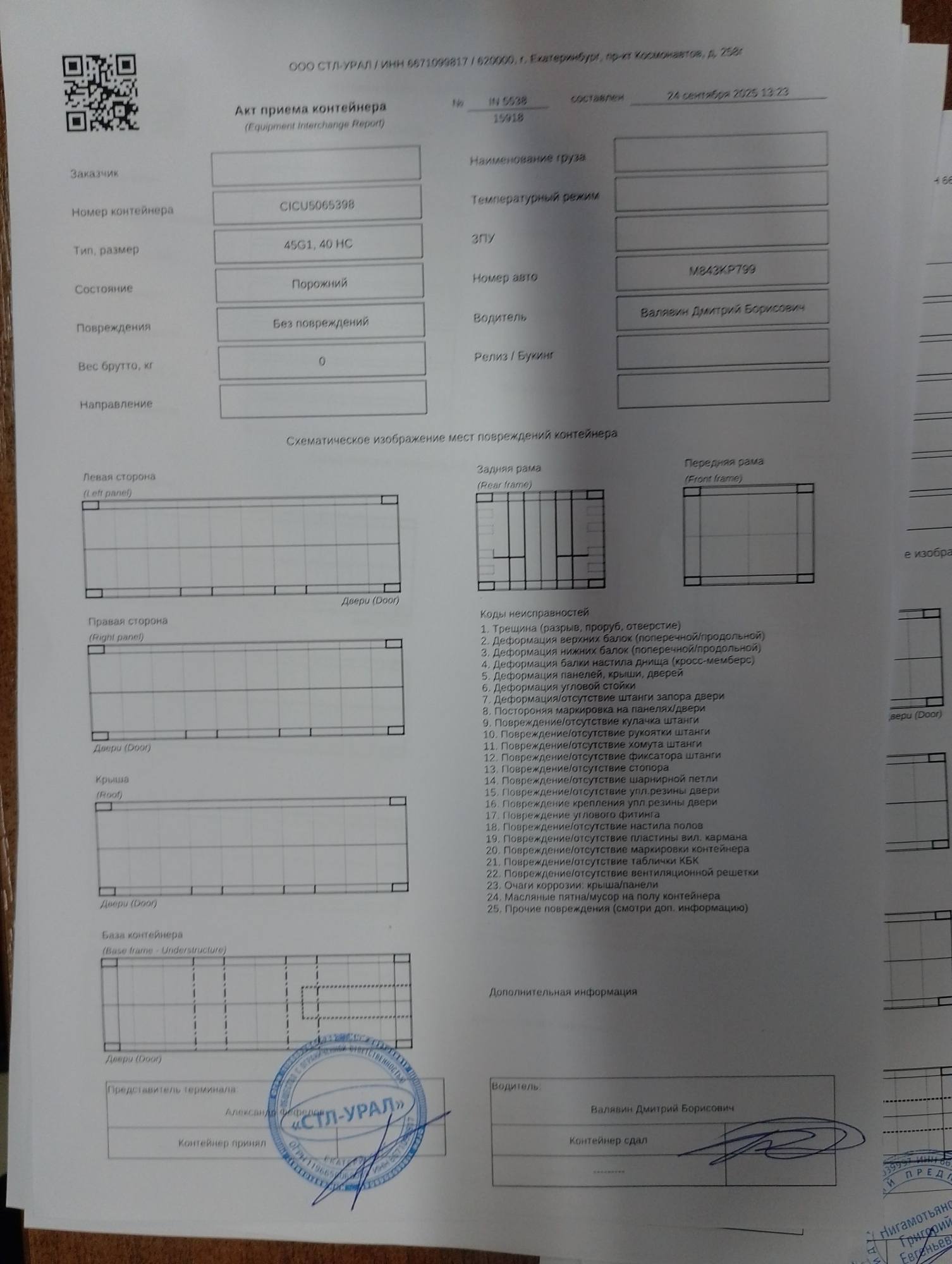 Морской контейнер CICU5065398