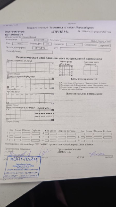 Морской контейнер CICU5658433