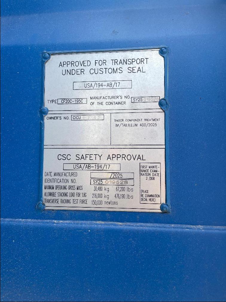 Морской контейнер CICU6437165