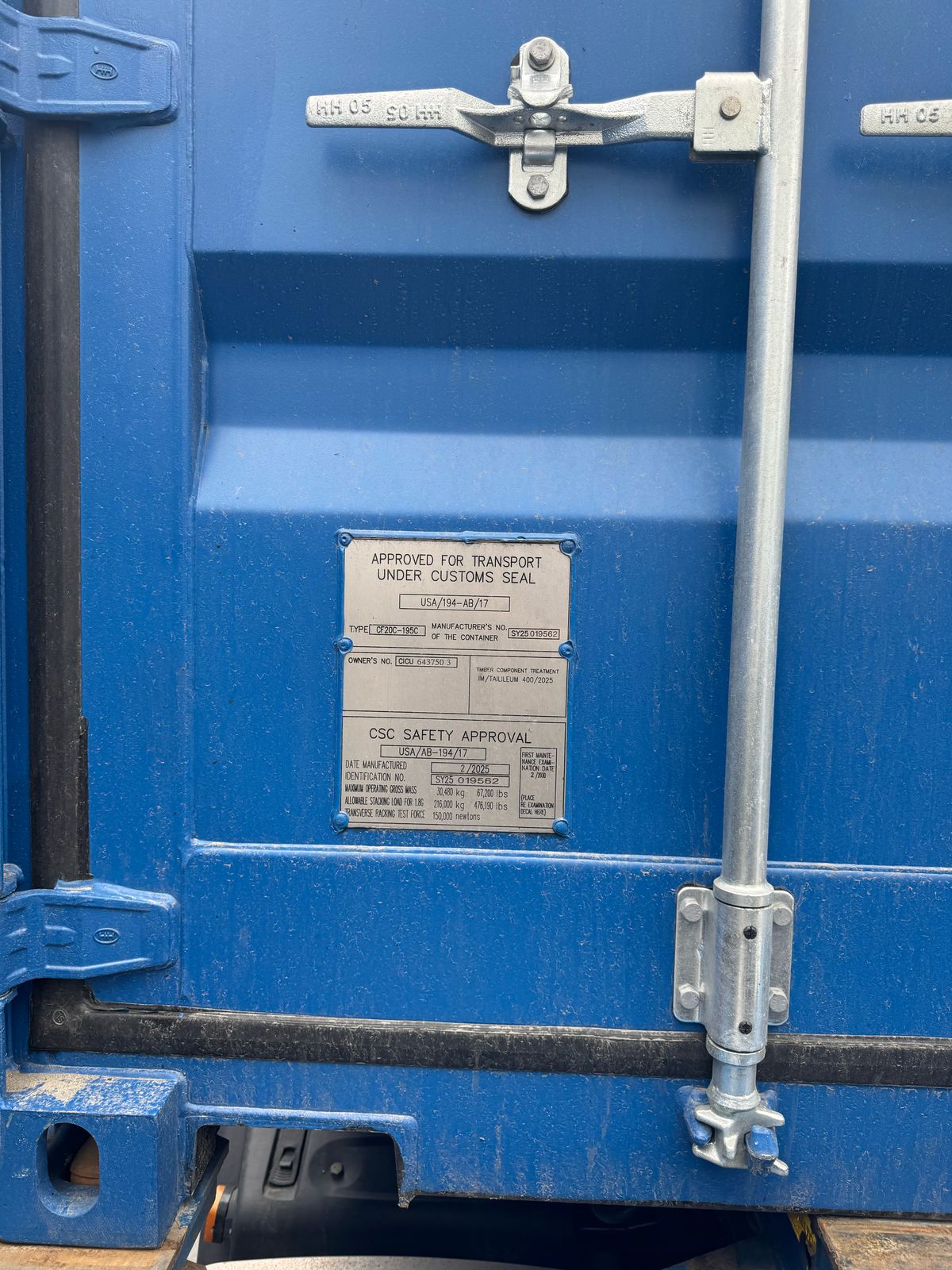 Морской контейнер CICU6437503