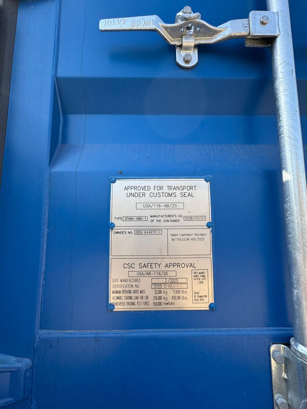 Морской контейнер CICU6448703