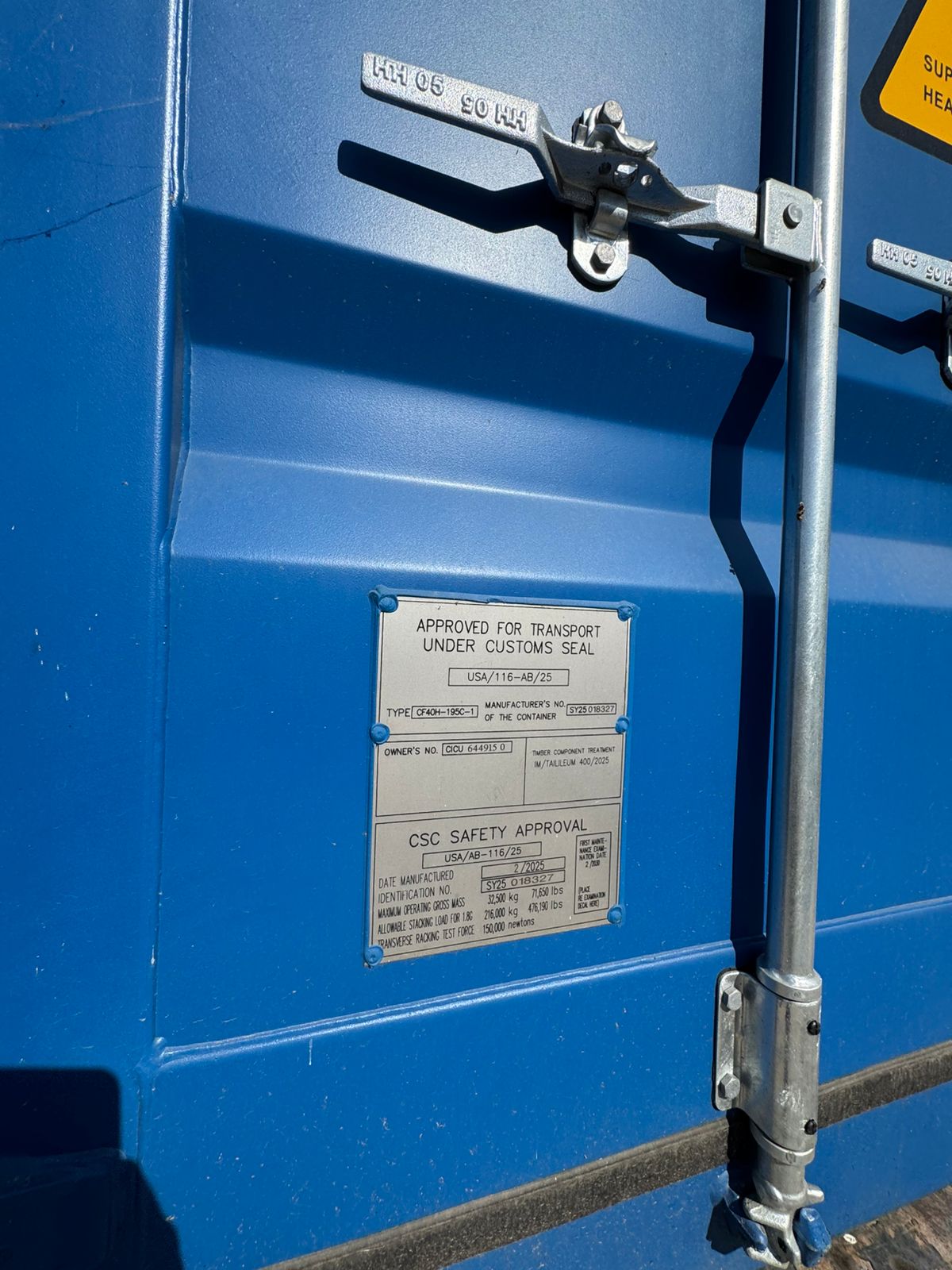 Морской контейнер CICU6449150