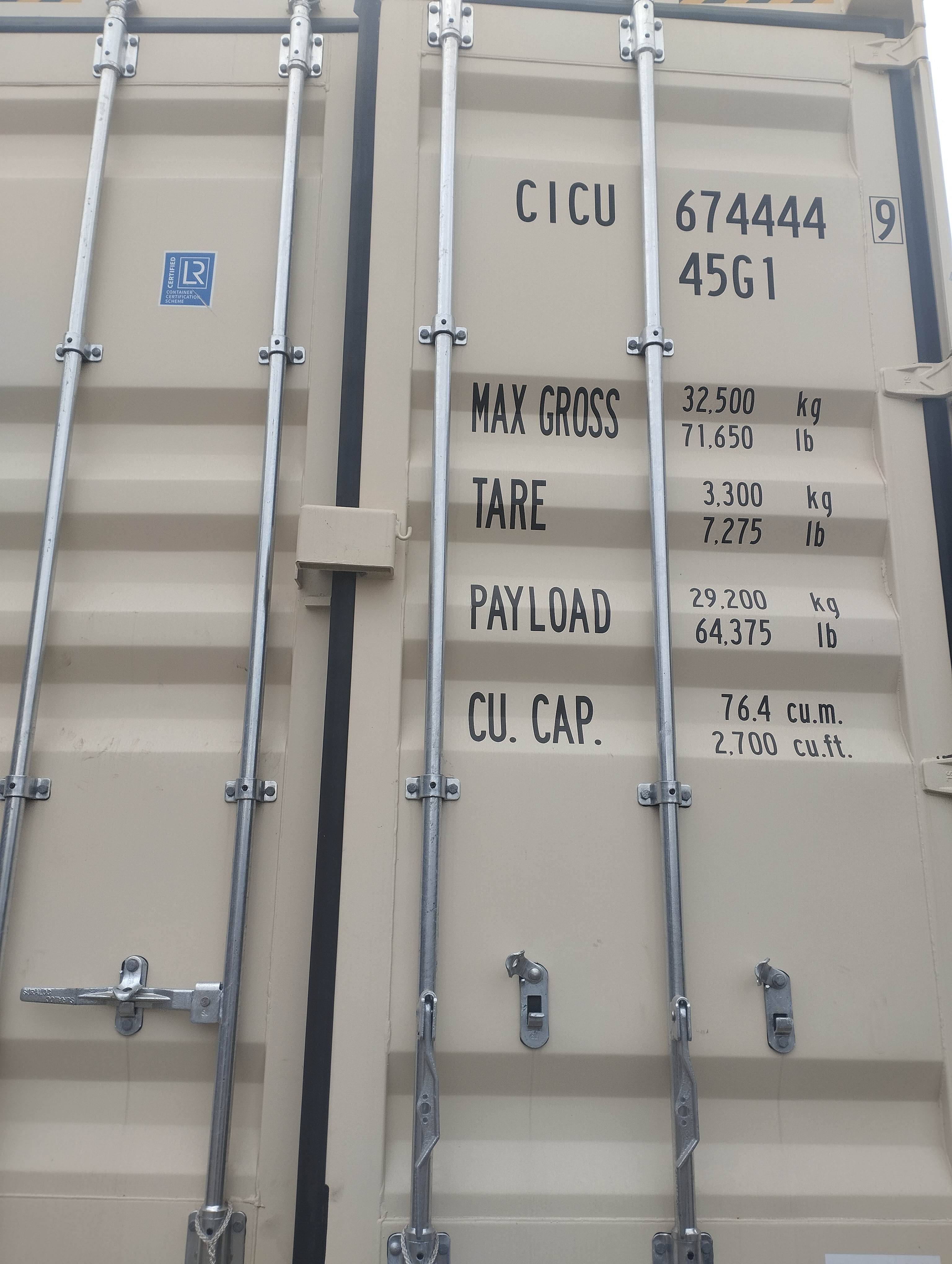 Морской контейнер CICU6744449