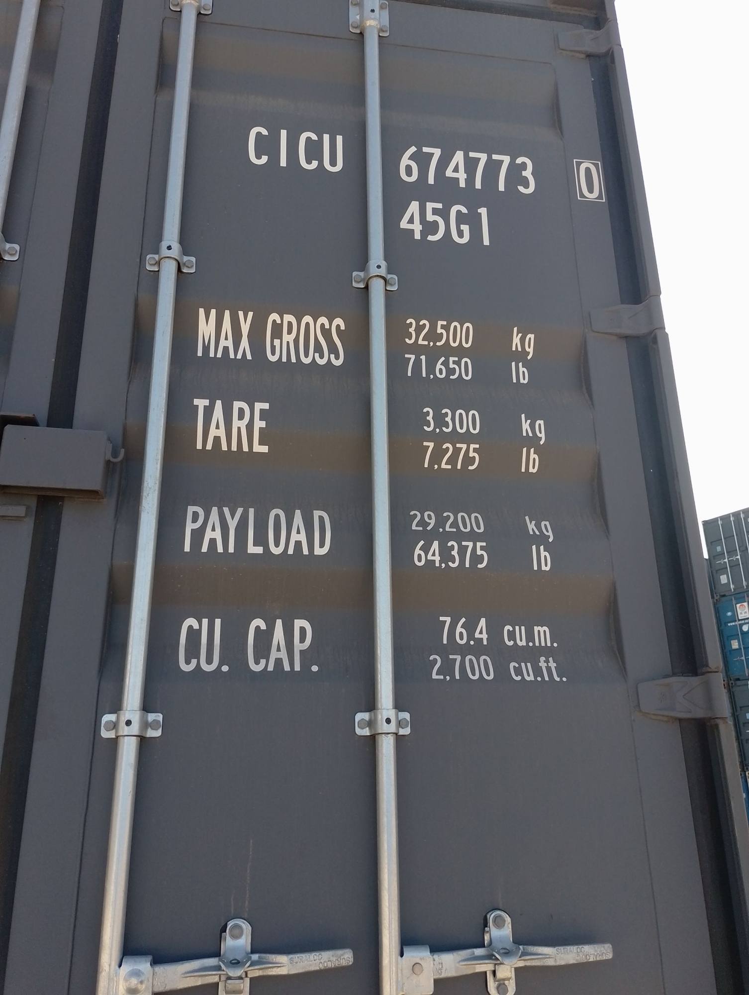 Морской контейнер CICU6747730