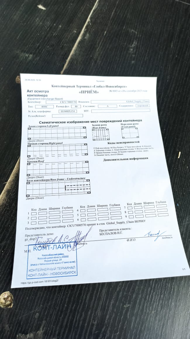 Морской контейнер CICU7000570