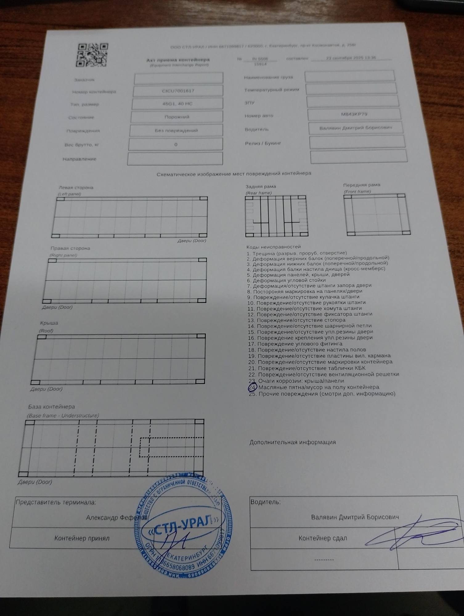 Морской контейнер CICU7001617