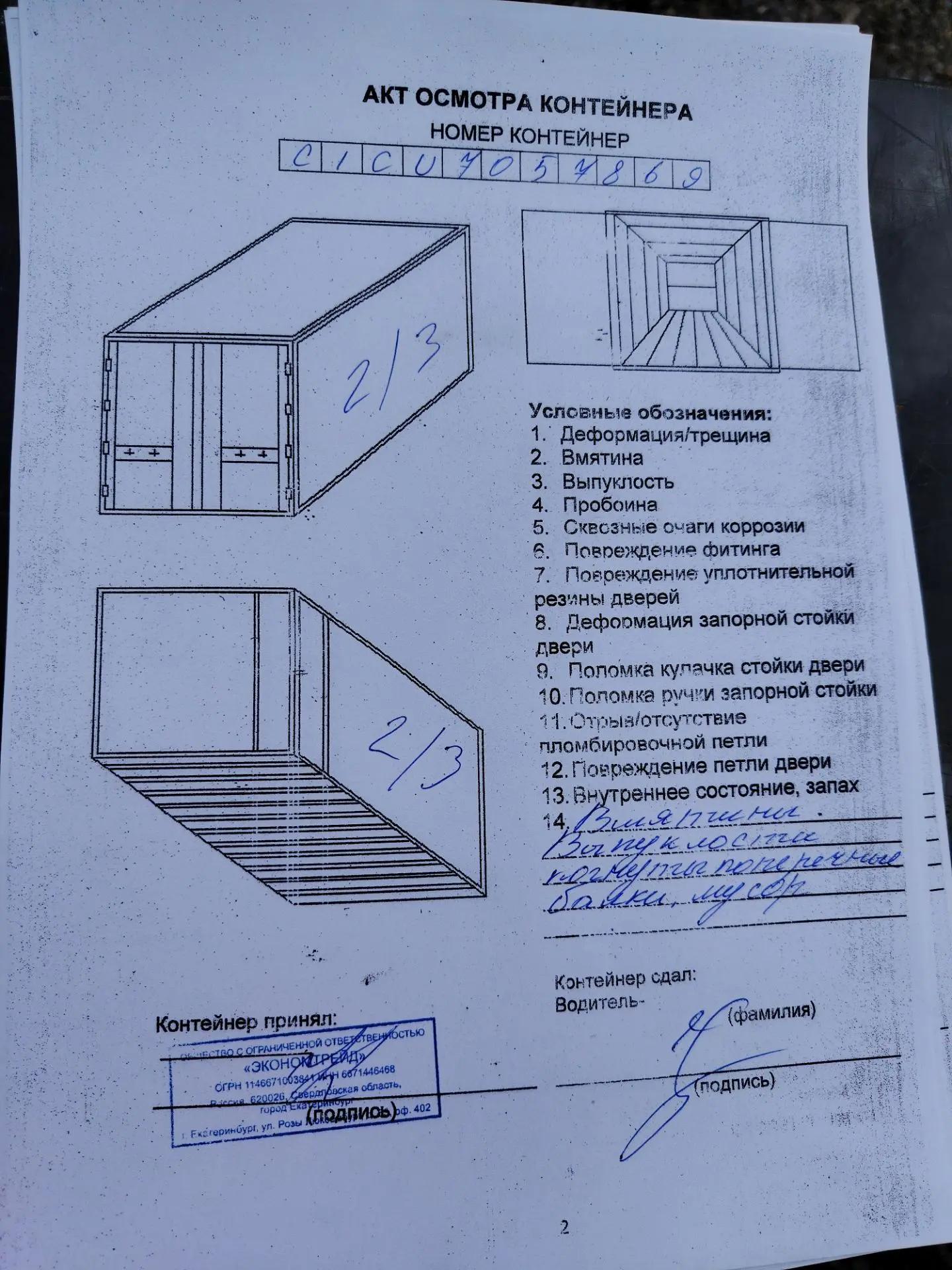 Морской контейнер CICU7057869