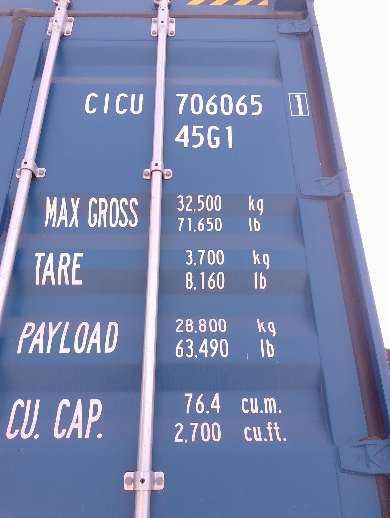 Морской контейнер CICU7060651