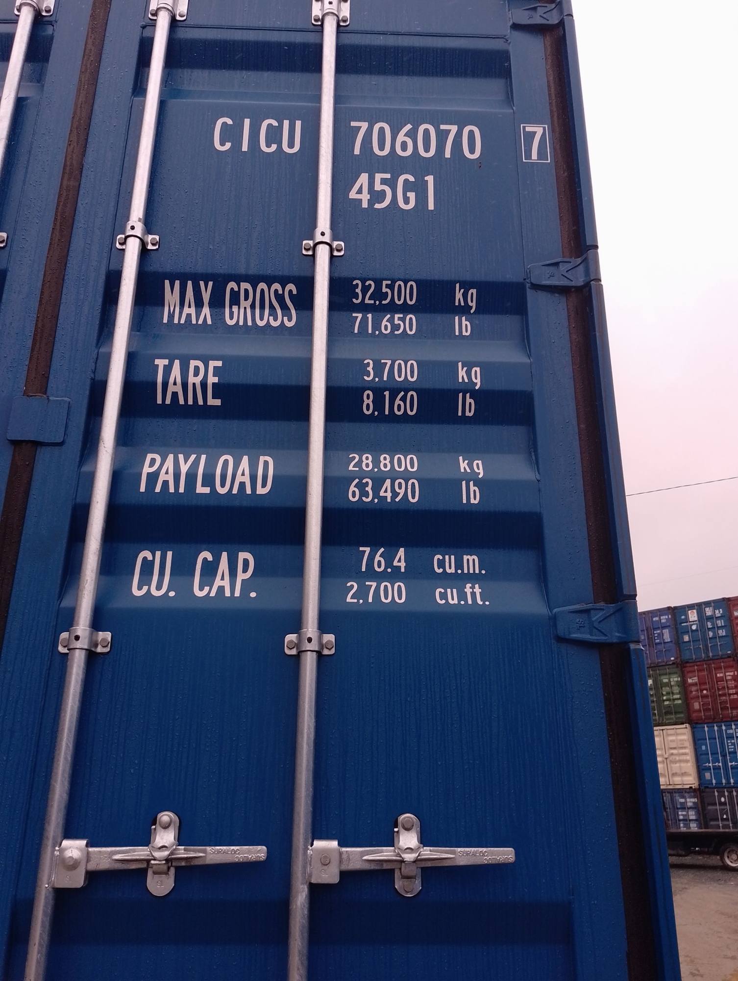 Морской контейнер CICU7060707