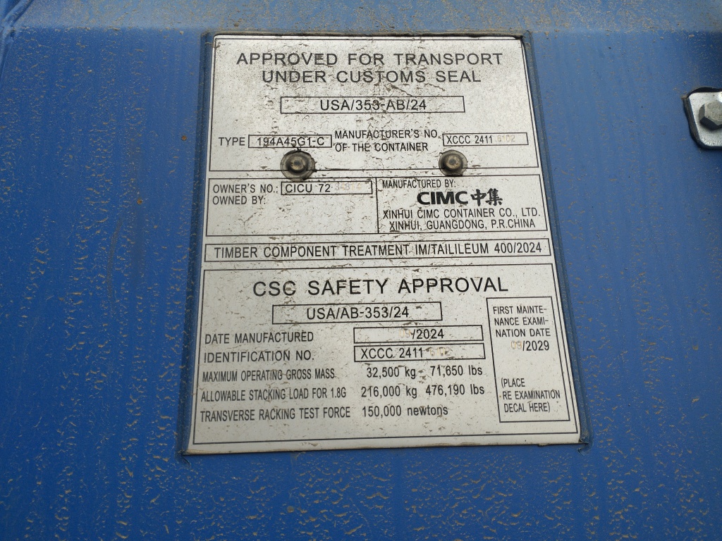 Морской контейнер CICU7234814