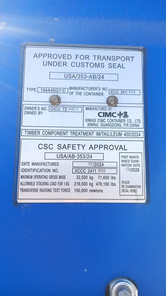 Морской контейнер CICU7234820