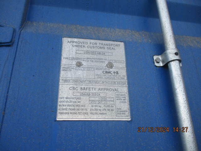 Морской контейнер CICU7239626