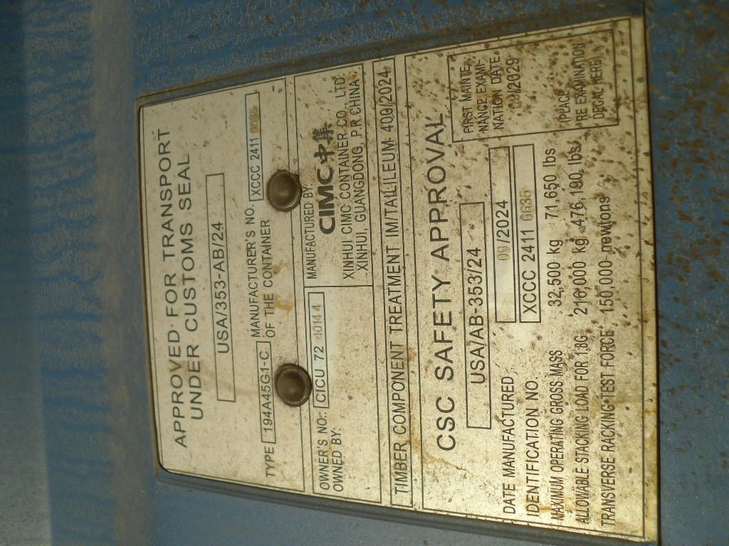 Морской контейнер CICU7240144