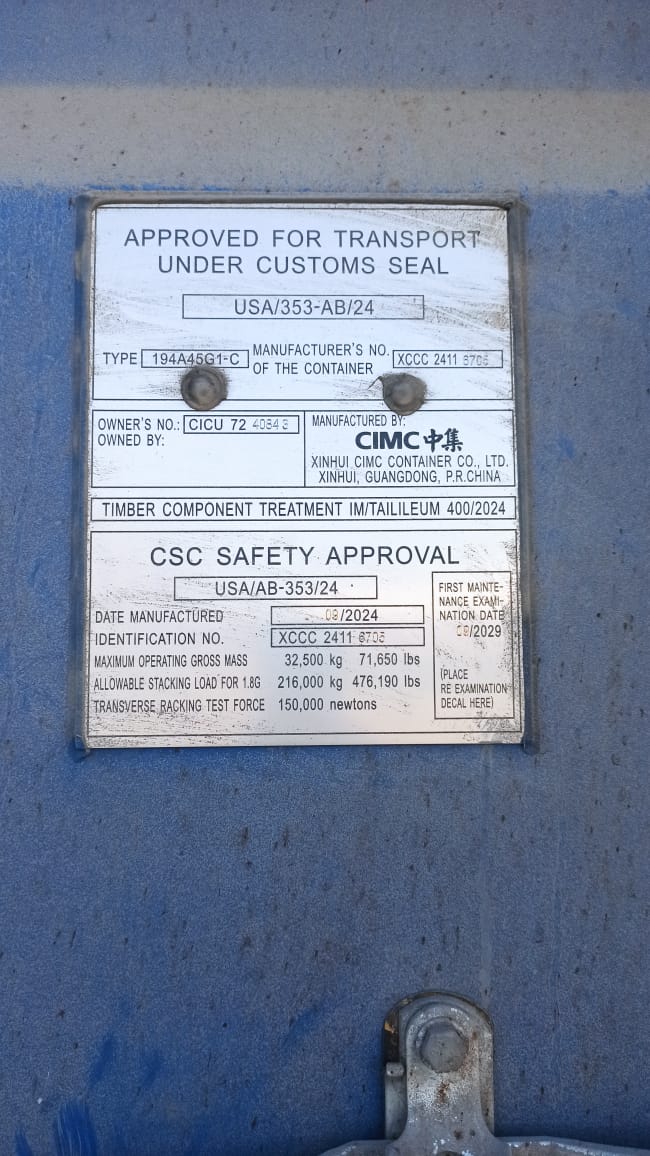 Морской контейнер CICU7240843
