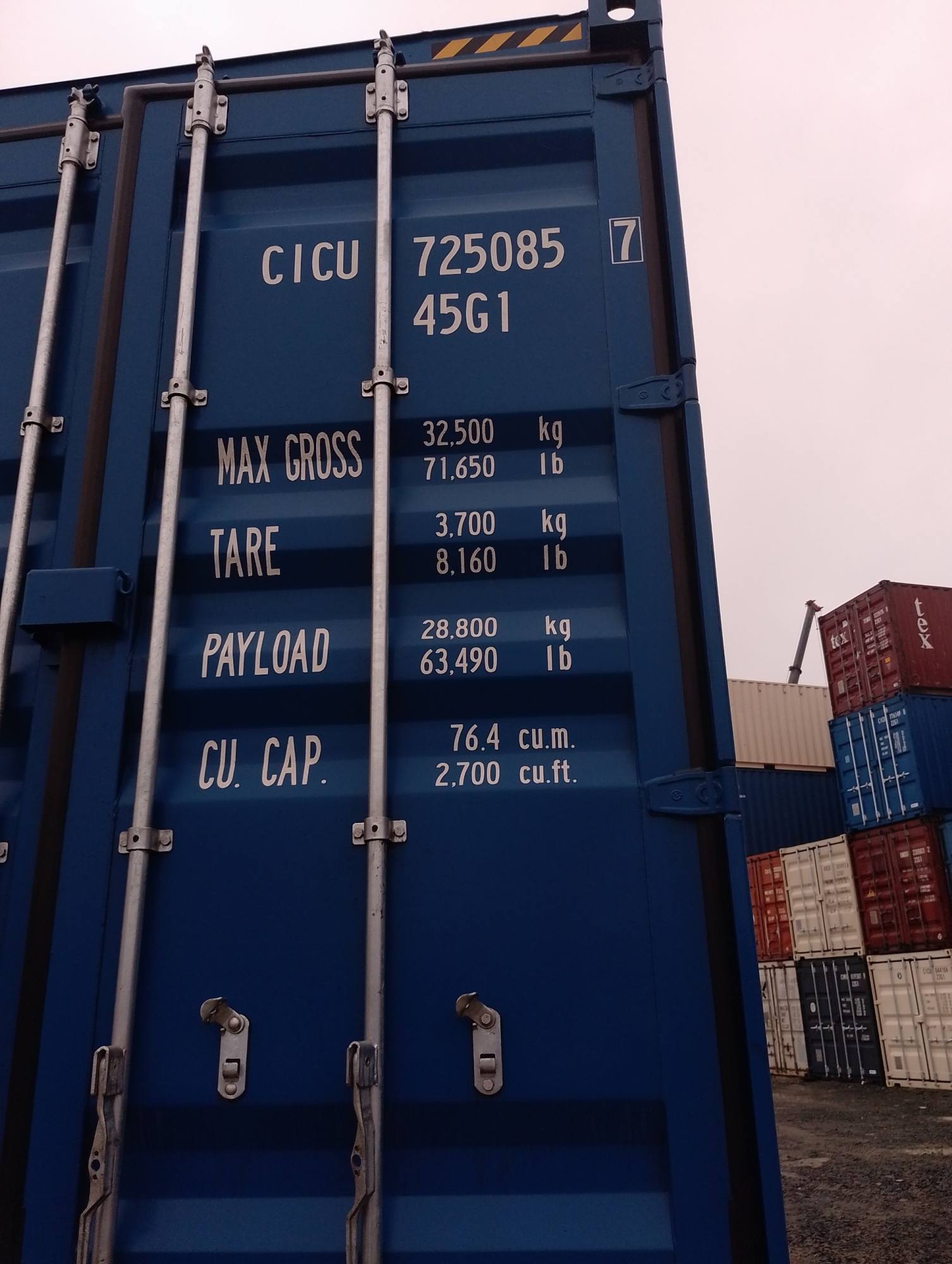 Морской контейнер CICU7250857