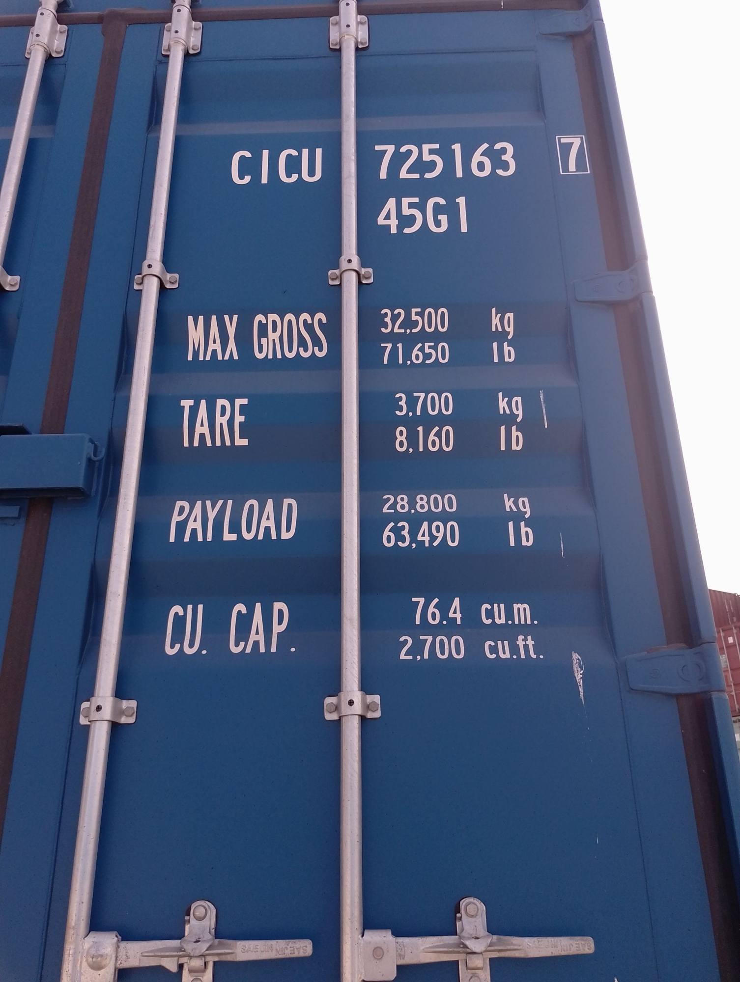 Морской контейнер CICU7251637