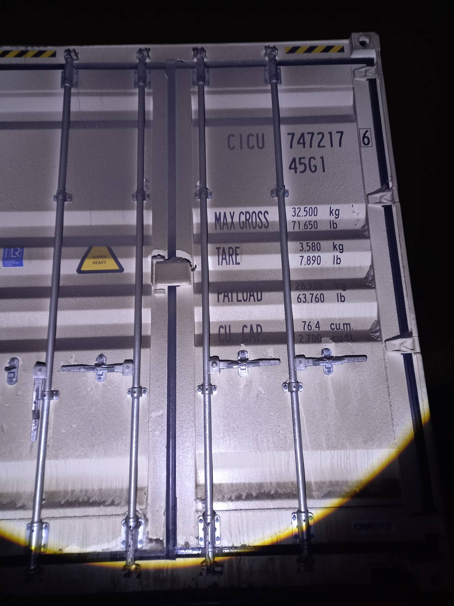 Морской контейнер CICU7472176