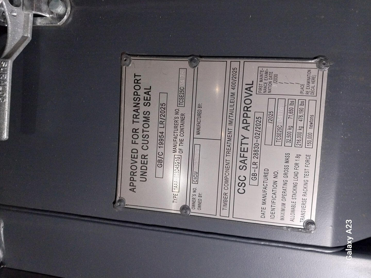 Морской контейнер CICU7482641