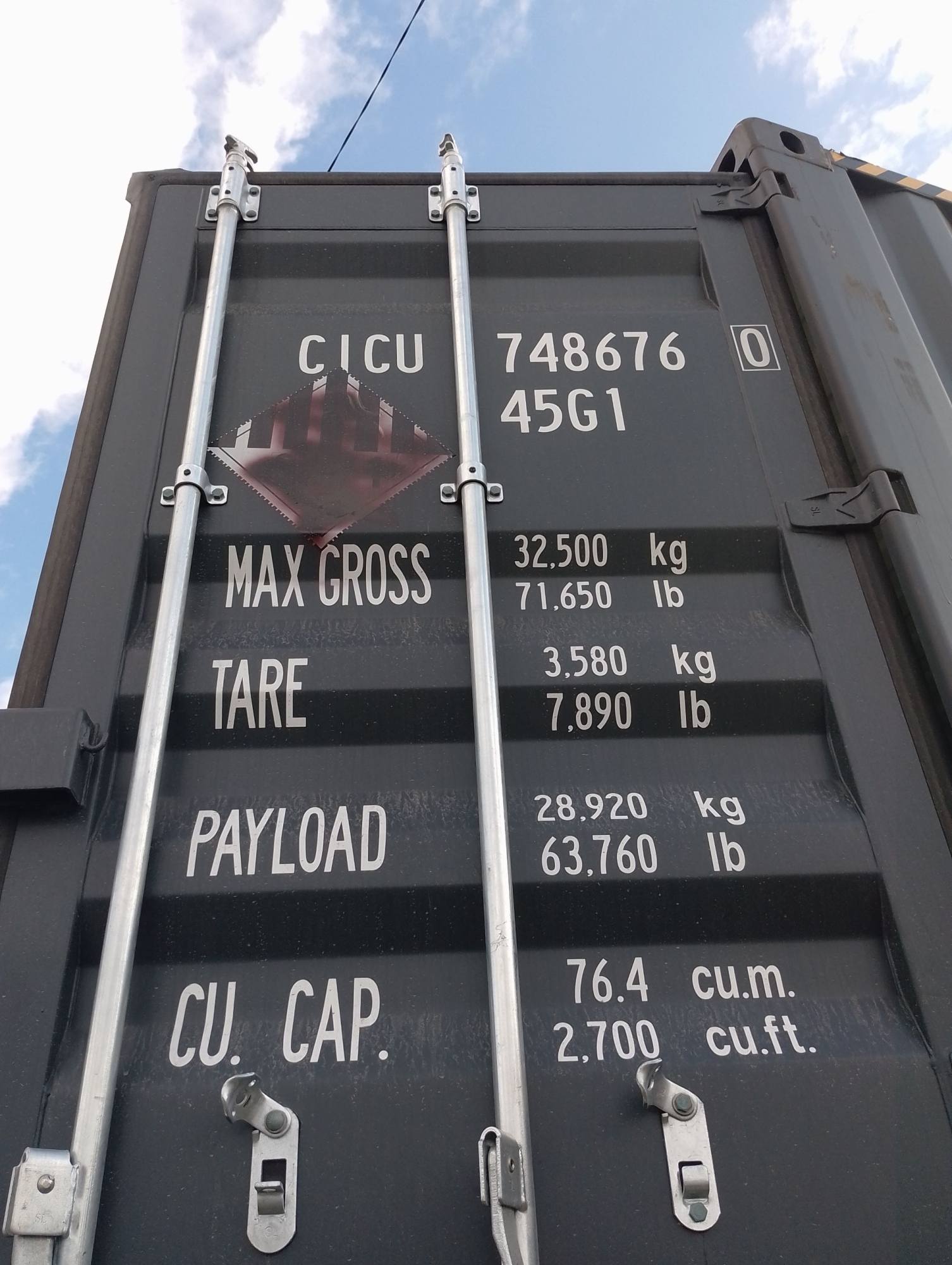 Морской контейнер CICU7486760