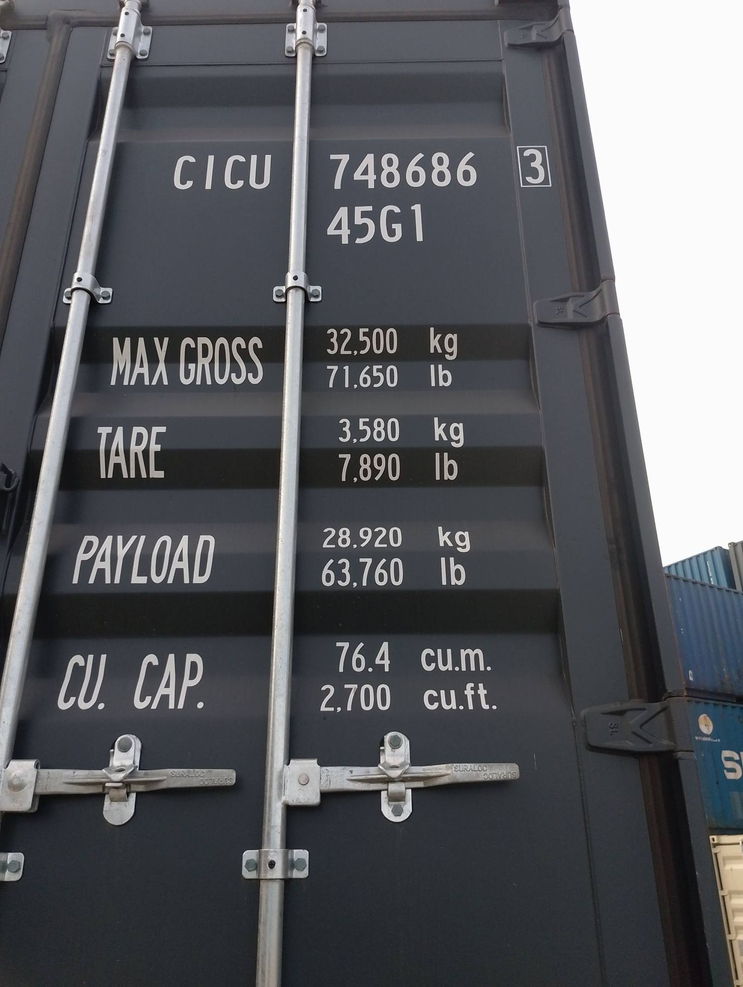 Морской контейнер CICU7486863