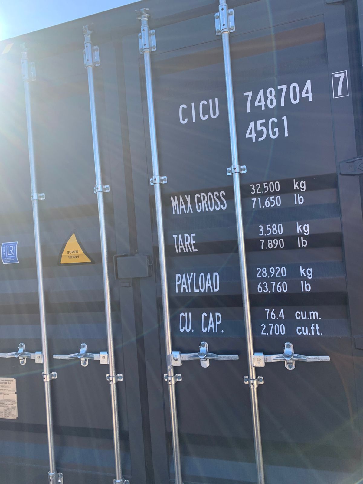 Морской контейнер CICU7487047