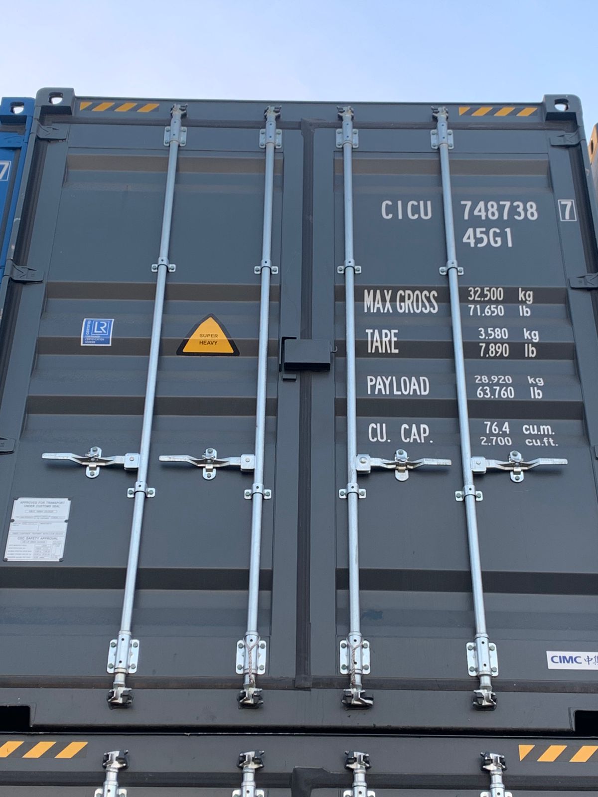Морской контейнер CICU7487387