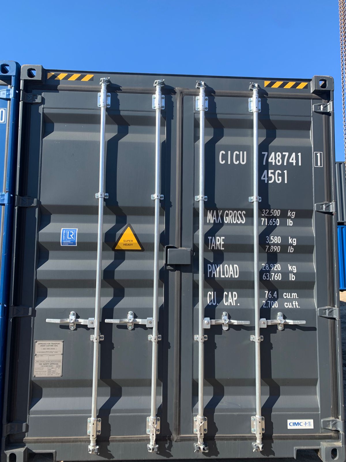Морской контейнер CICU7487411