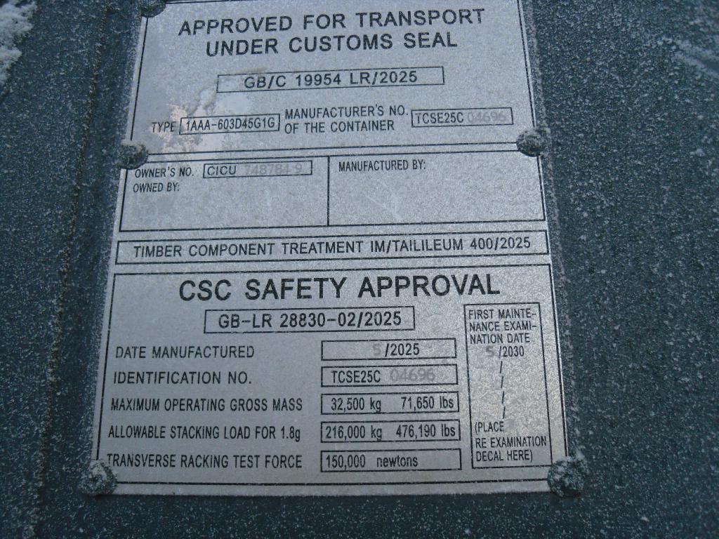 Морской контейнер CICU7487849