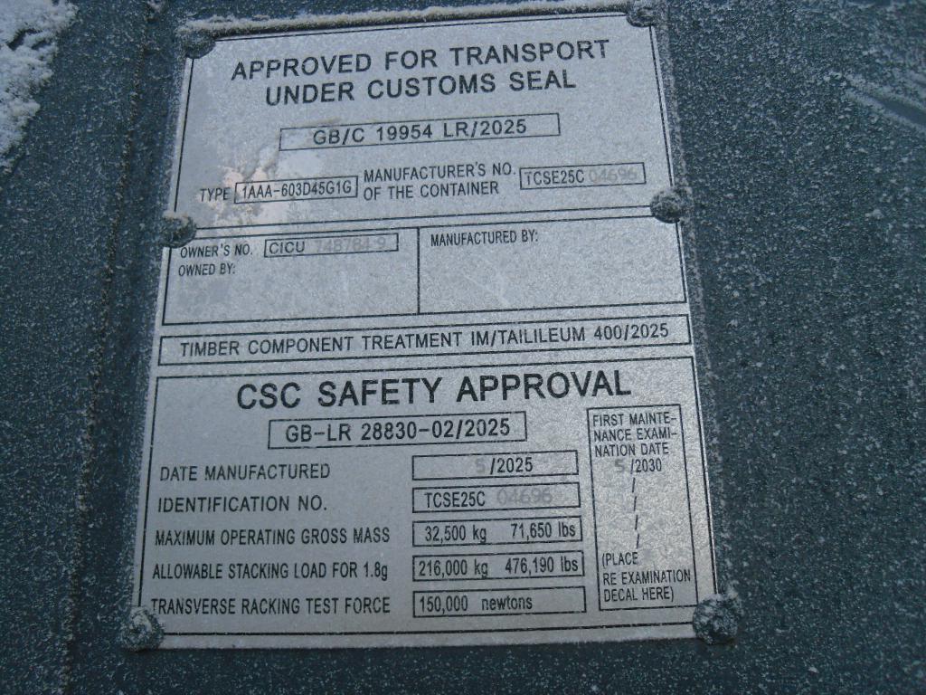 Морской контейнер CICU7487849