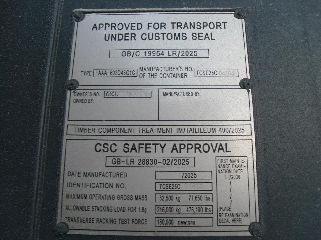 Морской контейнер CICU7489029