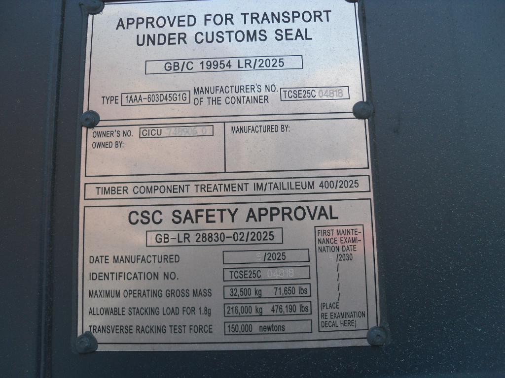 Морской контейнер CICU7489060