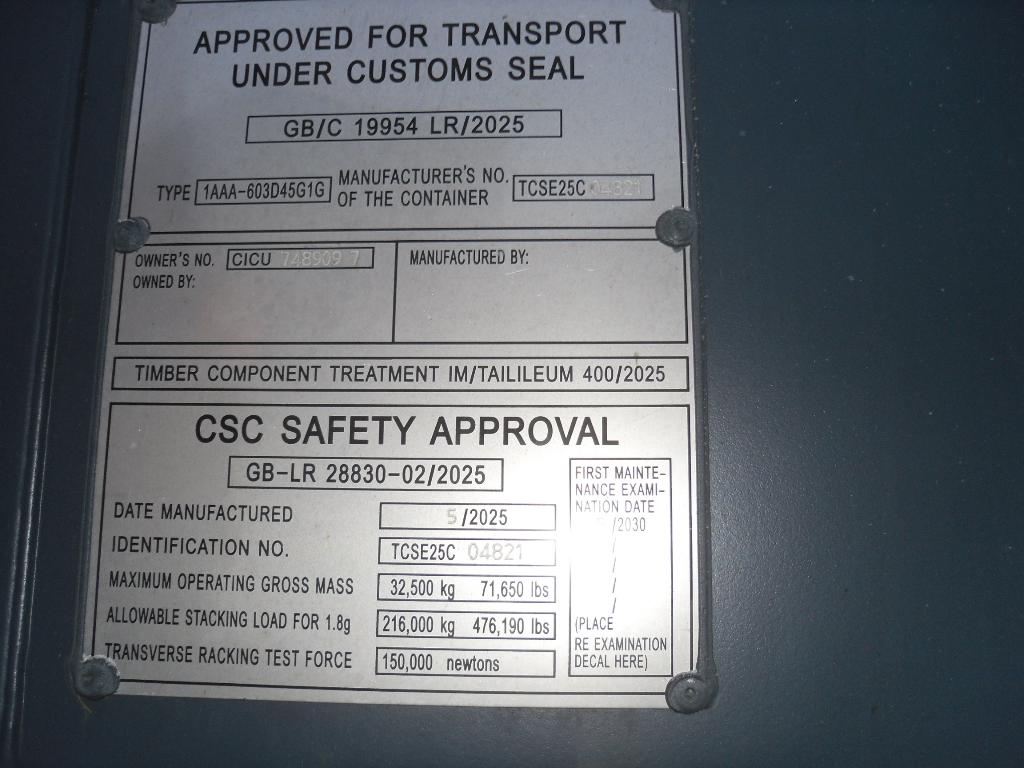 Морской контейнер CICU7489097