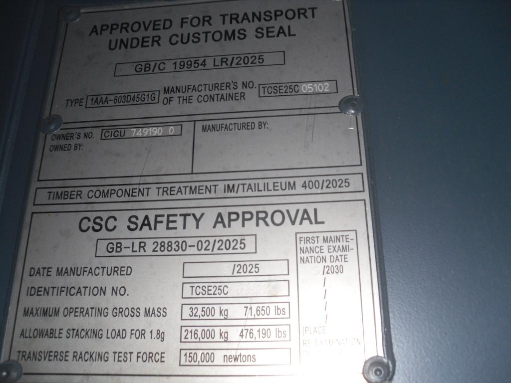 Морской контейнер CICU7491900